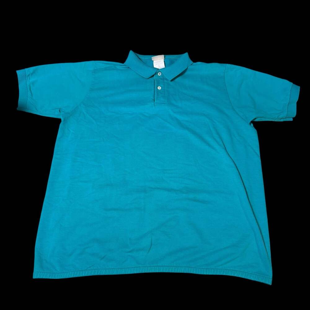 Vintage L.L. Bean Men's Teal Polo Shirt Size Large